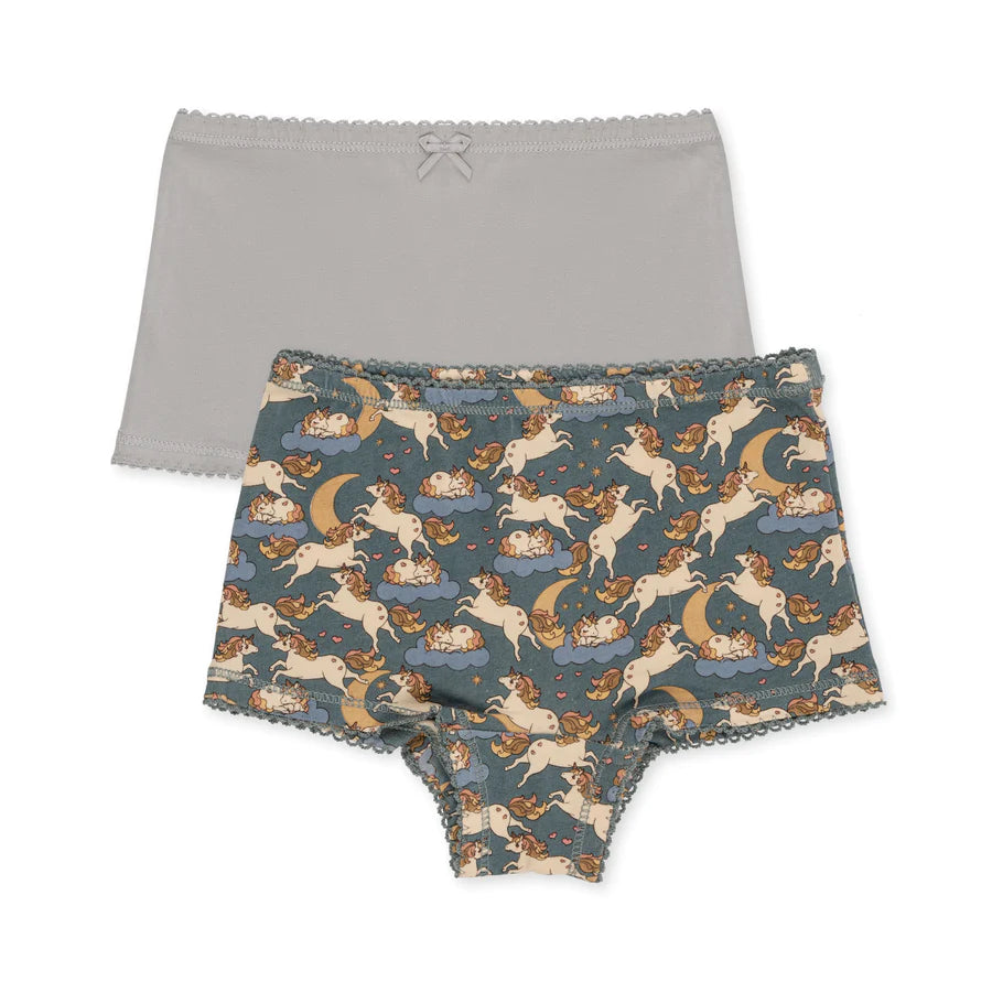 Basic 2 Pack Girl Hipster Gots - Unicorn Bleu/Harbor Mist (Only 2y)