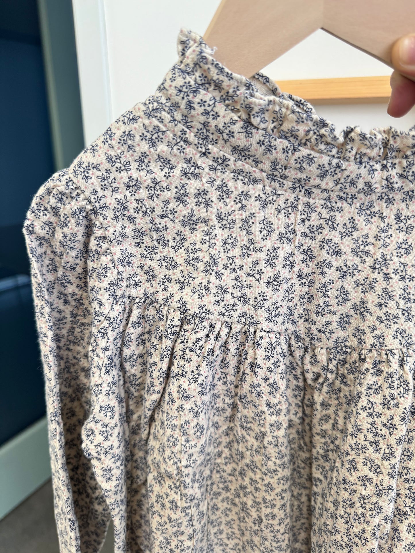 Floral Long Sleeve Dress (Linen)