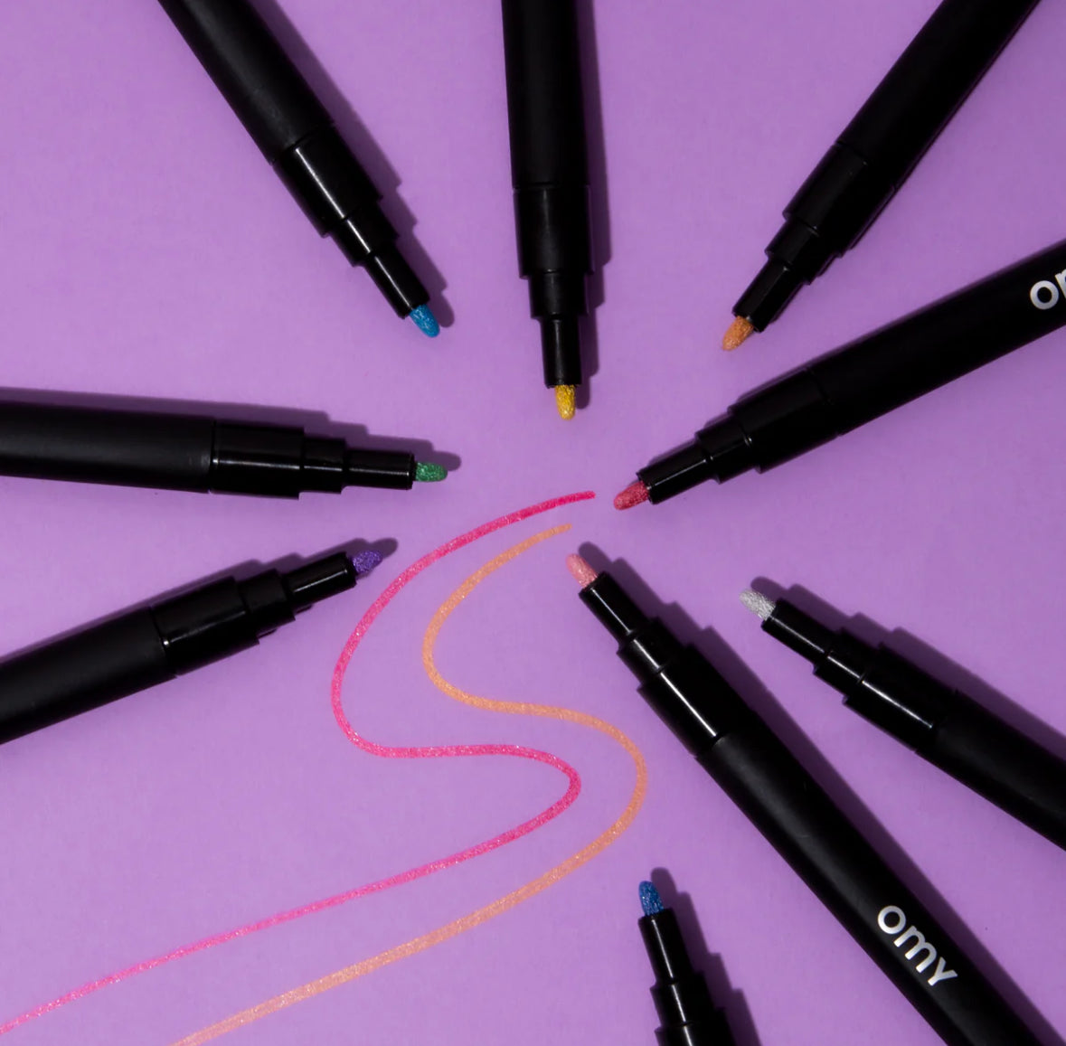 9 Glitter Markers