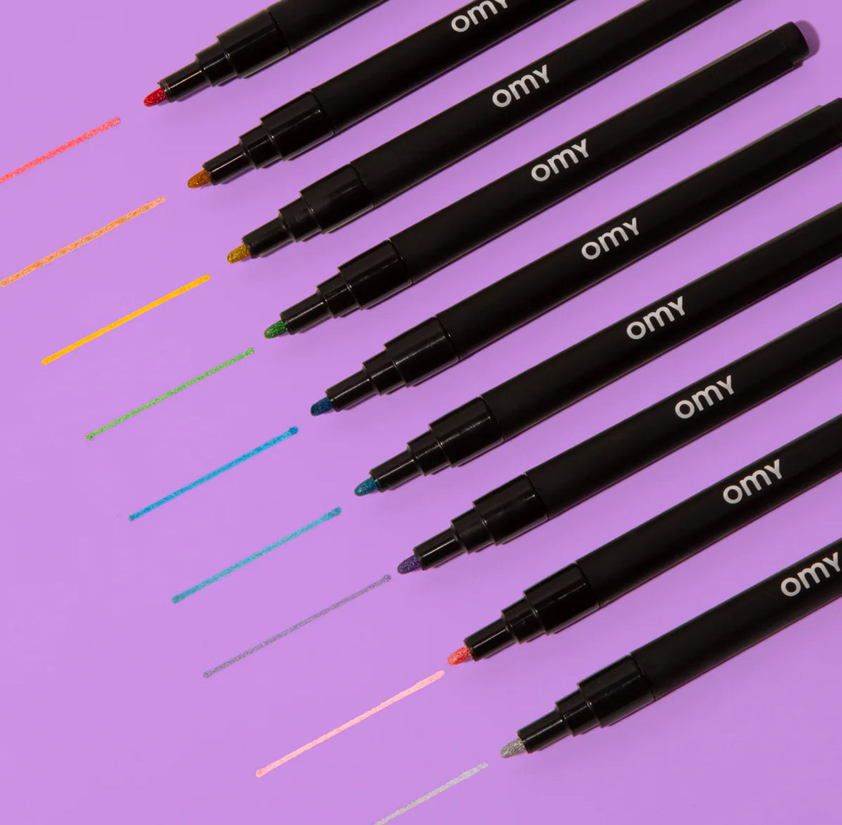 9 Glitter Markers