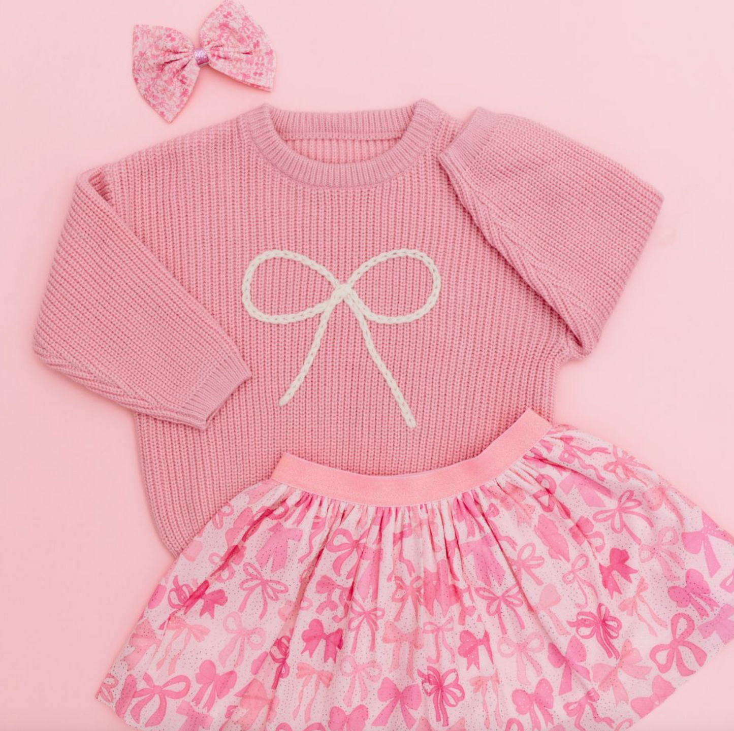 Bow Yarn Knit Sweater