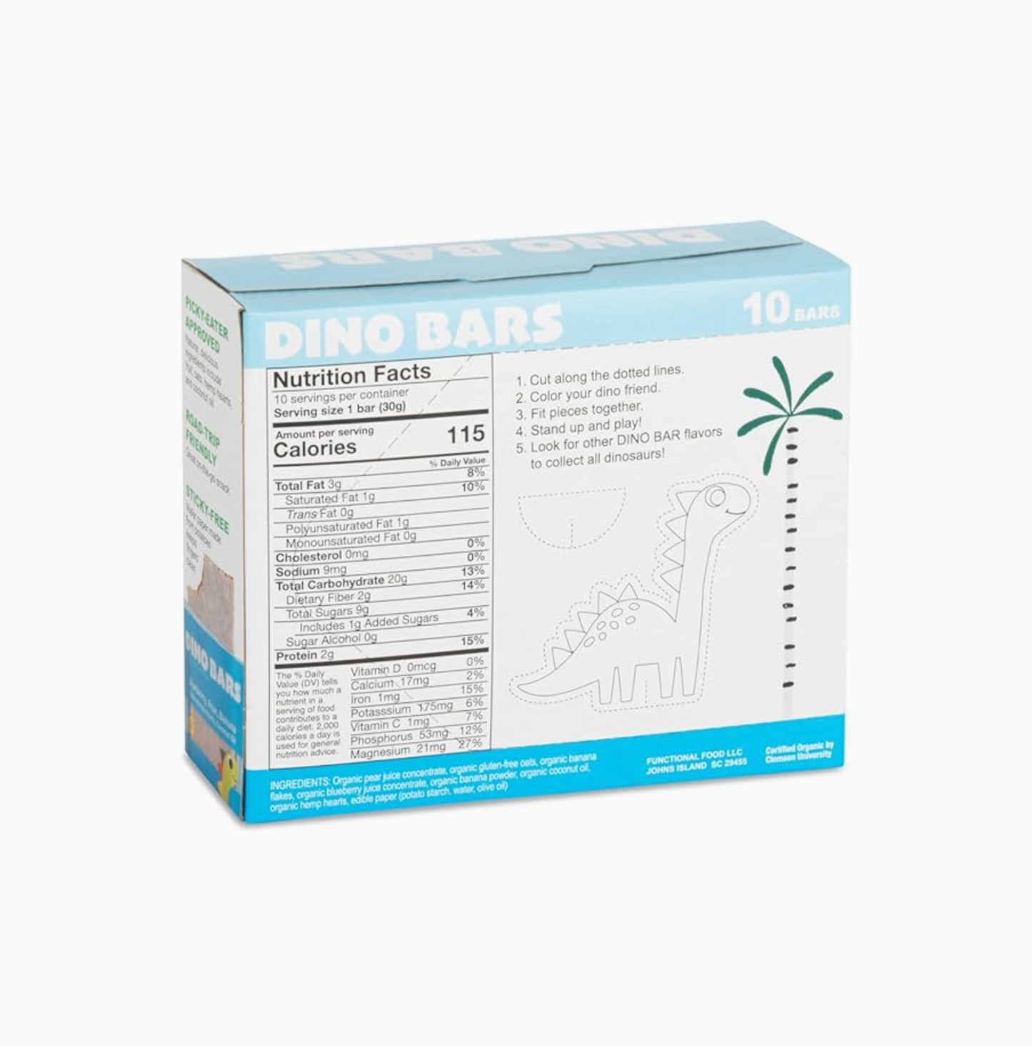 DINO BARS Blueberry Bar | 10 packs