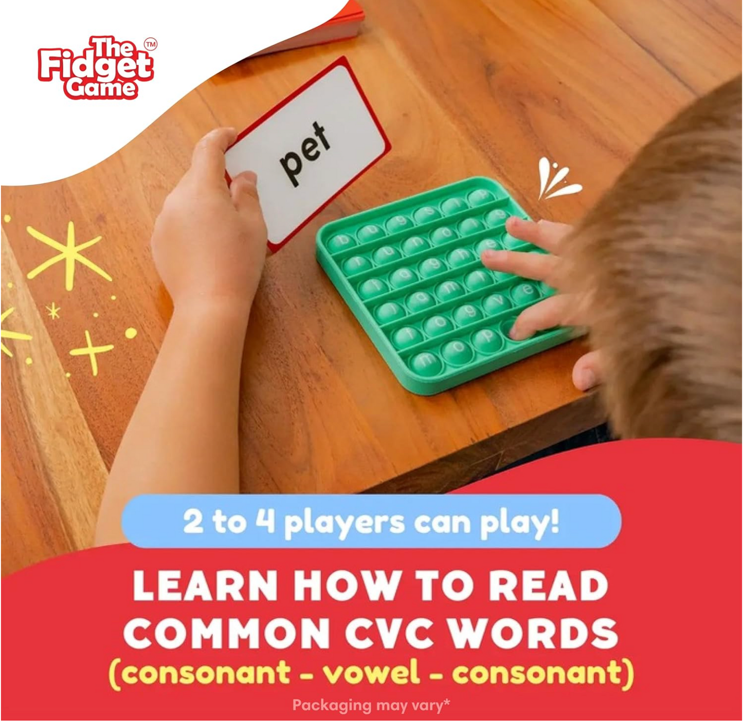 Fidget Word Pop, CVC Words