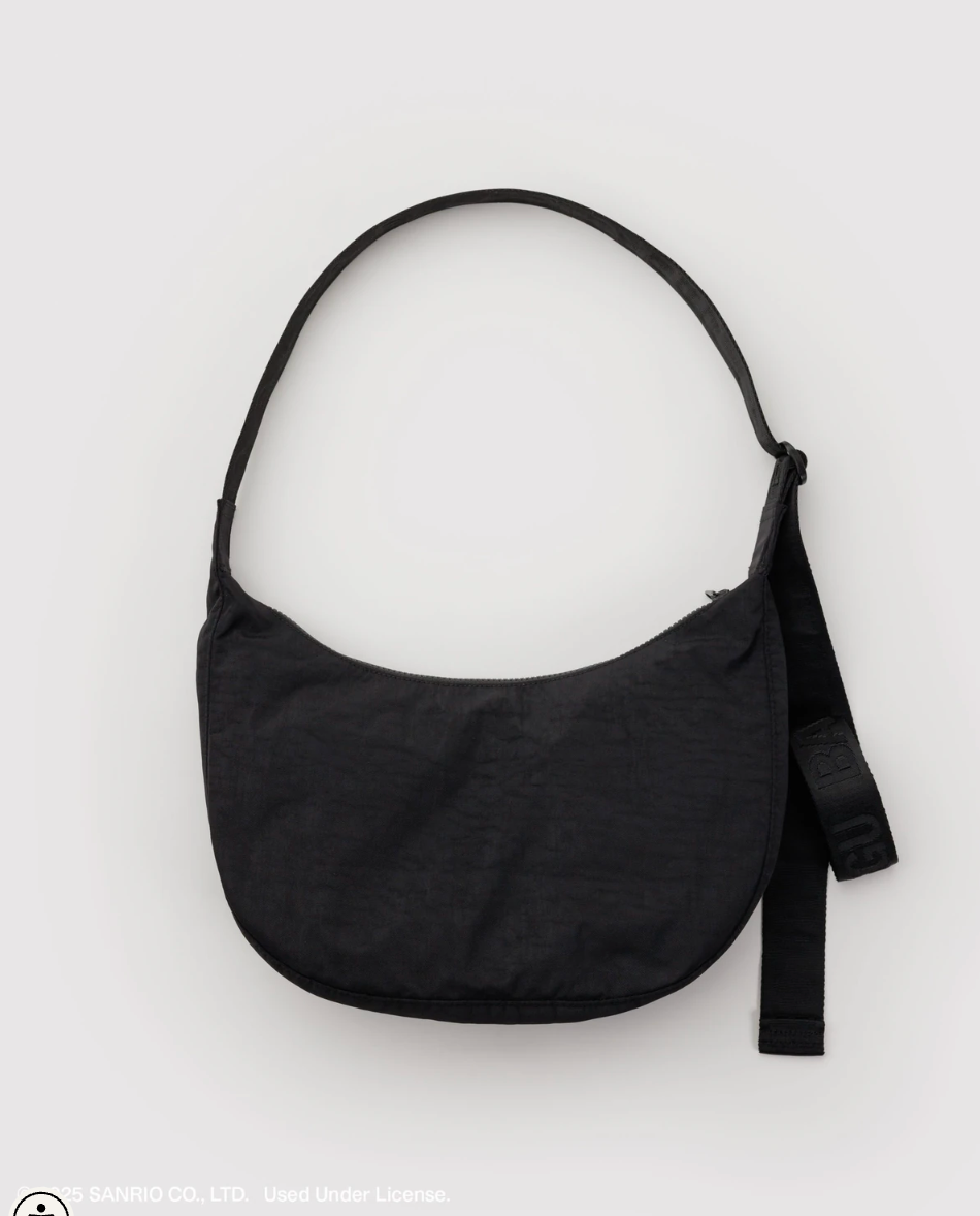 Medium Nylon Crescent Bag - Embroidered Hello Kitty Western