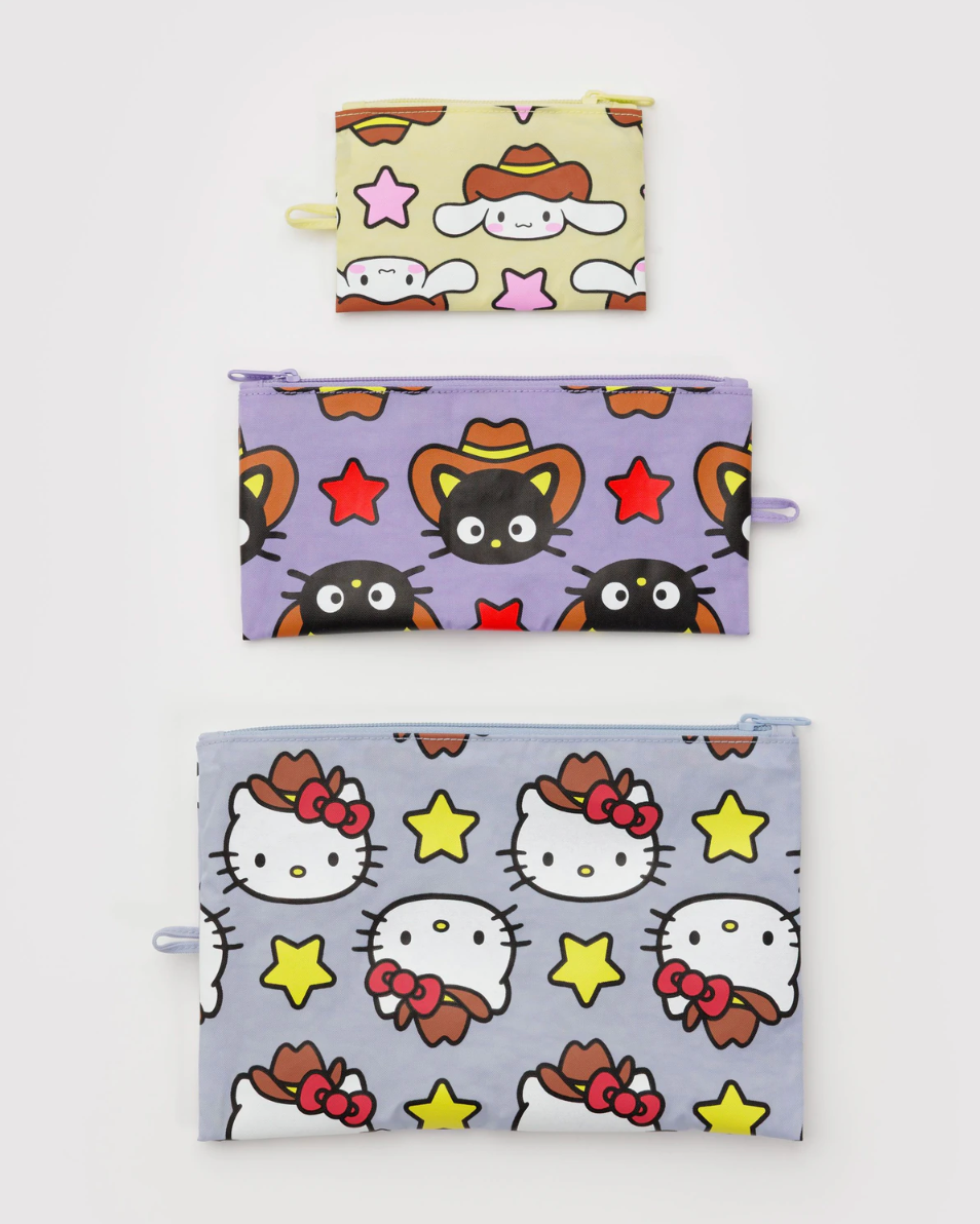 Flat Pouch Set - Hello Kitty and Friends Western