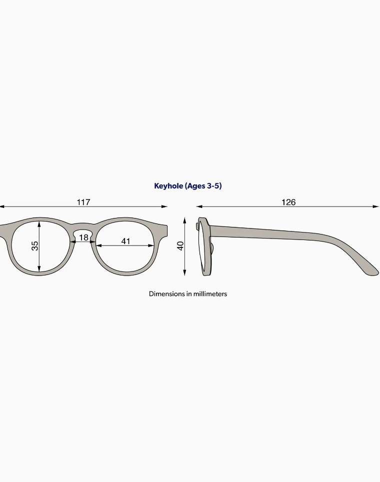 Blue Light Glasses Keyhole (Blue)