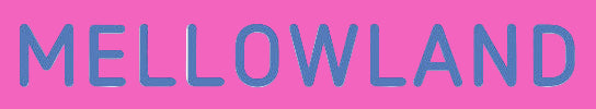 Blue 'Mellowland' logo on a white background
