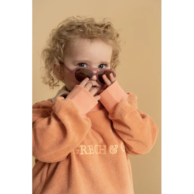 BABY Aviator Polarized Sunglasses - Mauve Rose