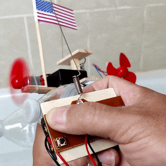 Radio-Controlled Boat Diy Kit, Educational Stem Toy For Kids