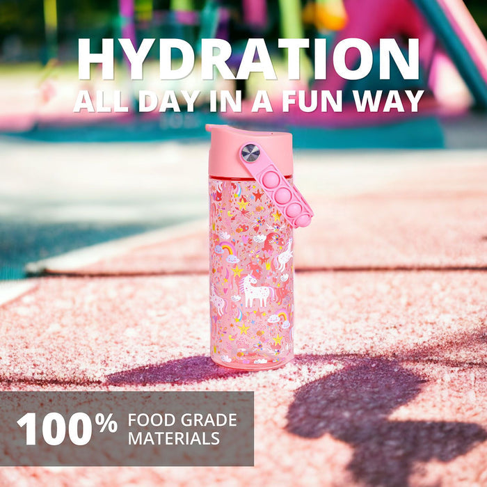 18oz Splash Pop Bottle -Unicorn