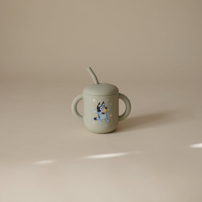 Bluey x Mushie Silicone Training Cup + Straw