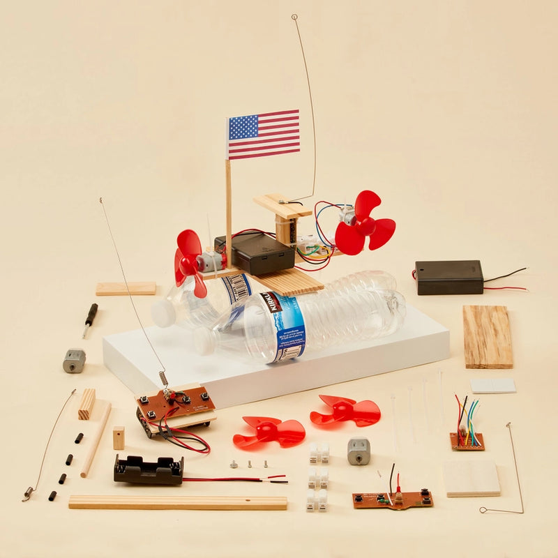 Radio-Controlled Boat Diy Kit, Educational Stem Toy For Kids