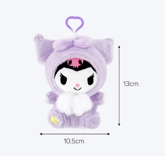 Sanrio Fluffy Toy Key Ring, Bag Charm - 5 Styles