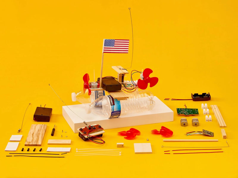 Radio-Controlled Boat Diy Kit, Educational Stem Toy For Kids