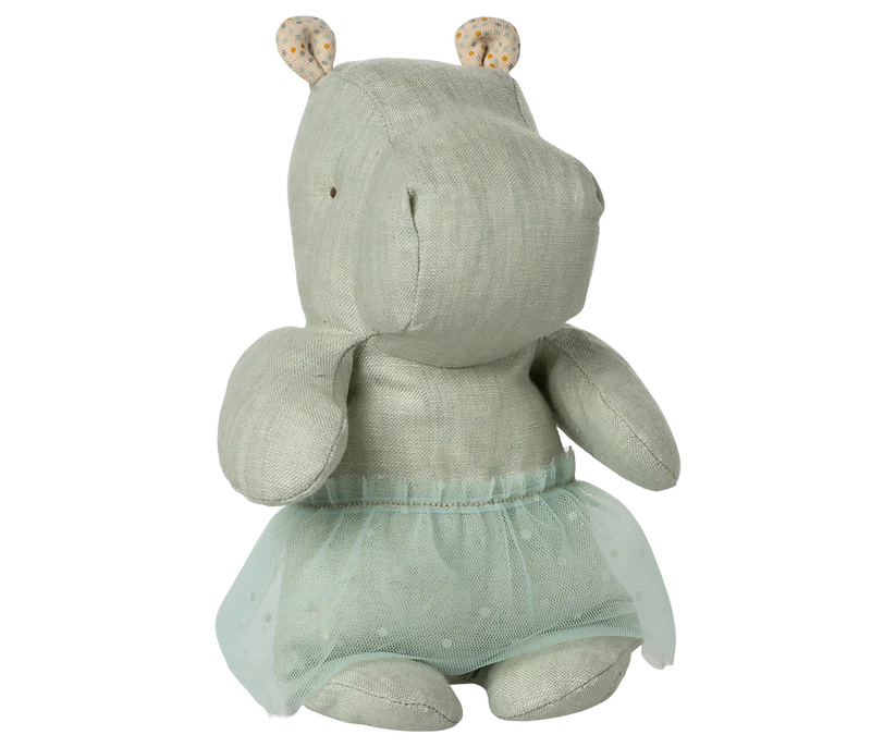 Safari friends, Hippo w. skirt, Small - Mint