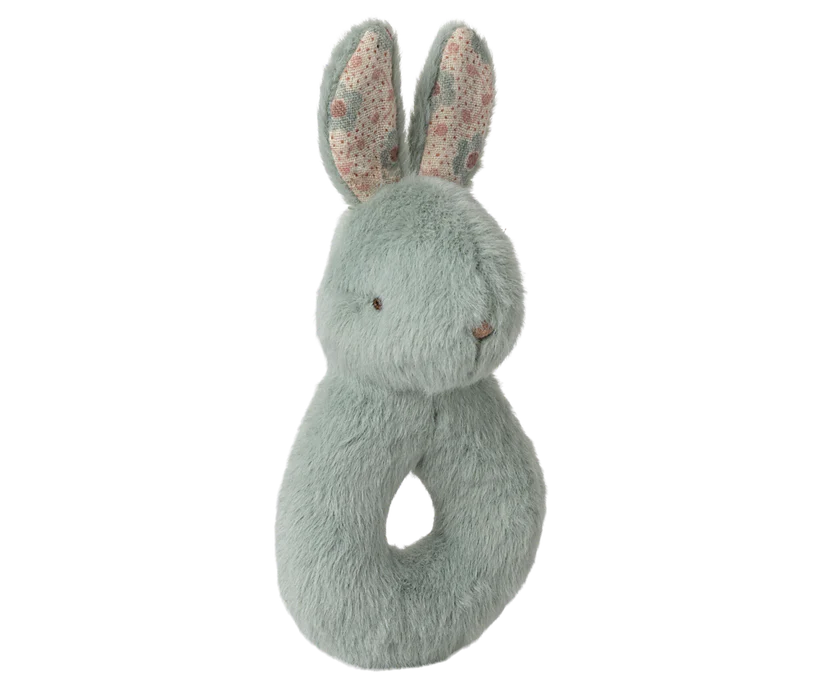 Rabbit rattle set - Mint