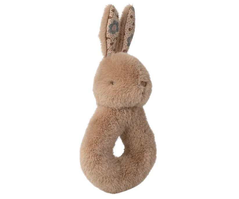 Rabbit rattle set - Cream peach