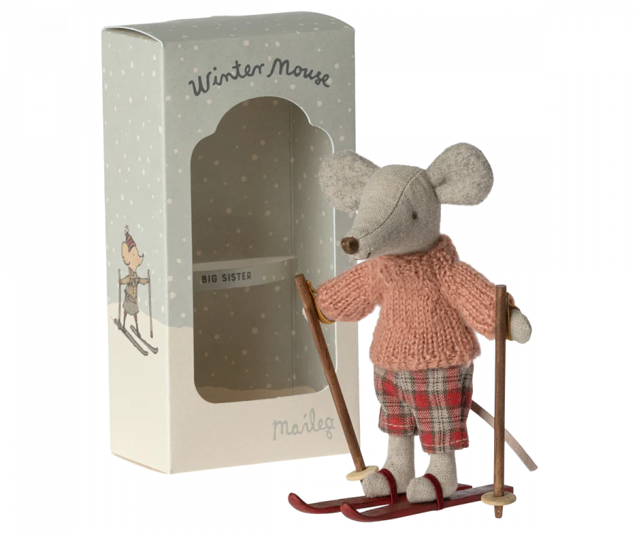 Winter Mouse with Ski Set, Big Sister