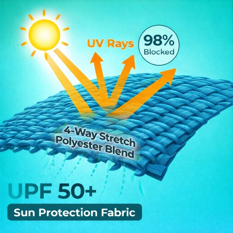 Kids UPF50+ Hooded Sunscreen Towel (Checkerboard)