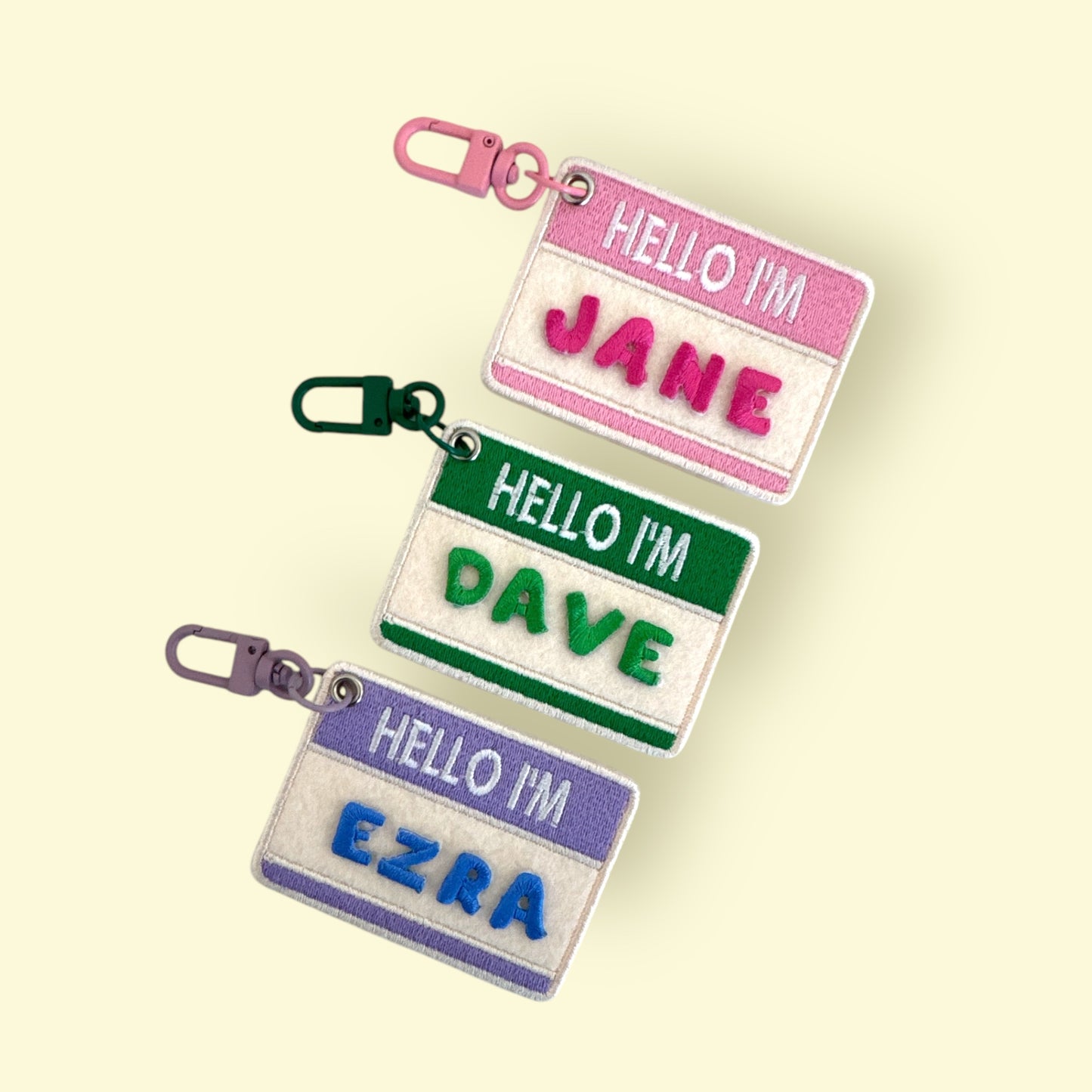 Hello Charm Keychain