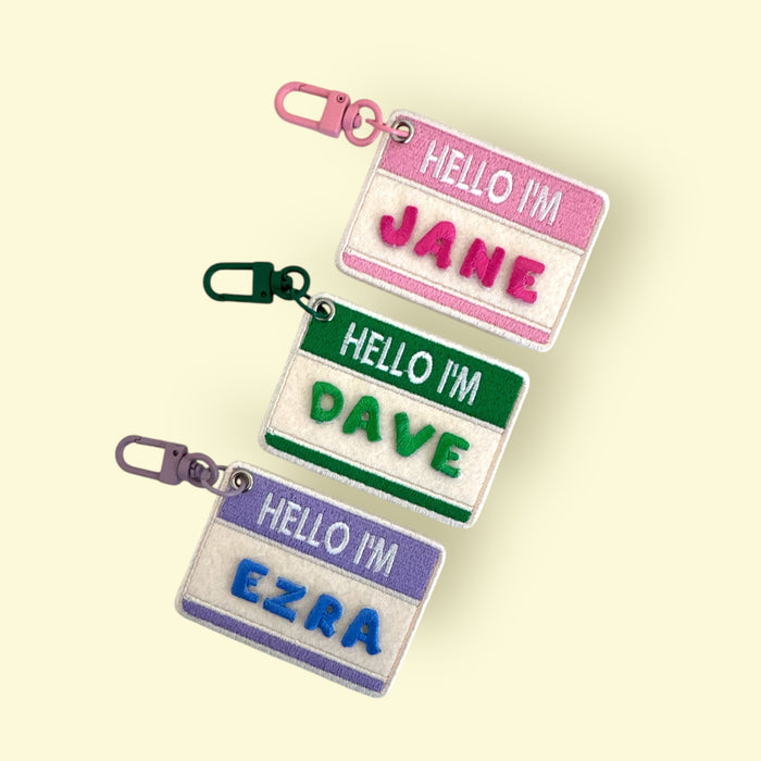 Hello Charm Keychain