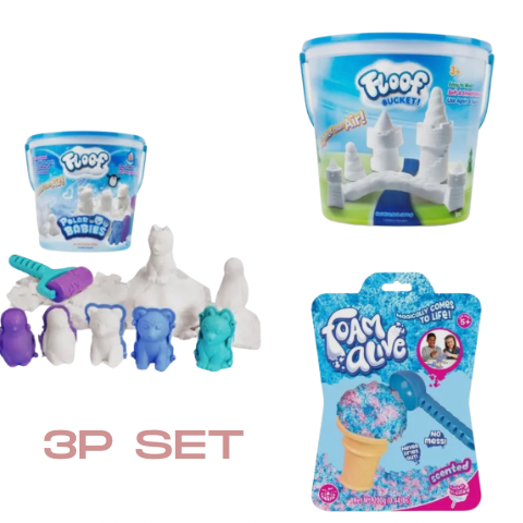 3P Set / Polar Babies + Floof Bucket + Foam Alive Ice Cream