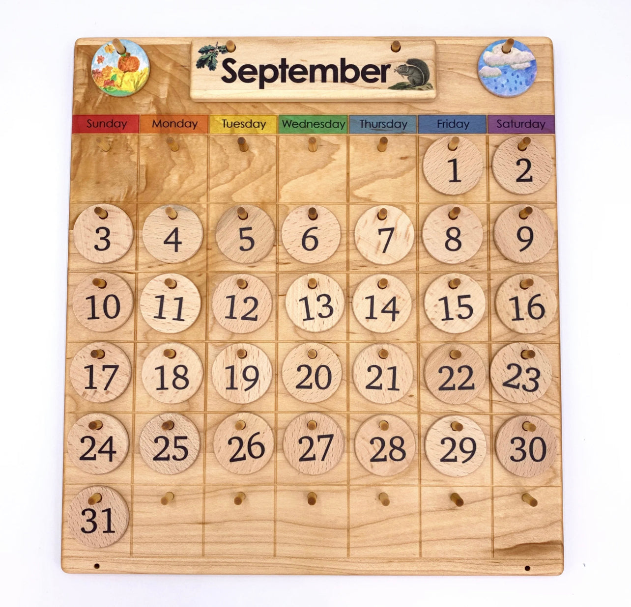 Wooden Calendar w/ Stand