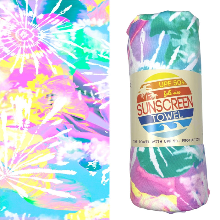 FULL UPF50 Sunscreen Towel (Pastel Tie Dye)