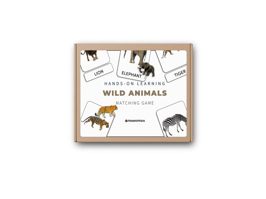 Wild Animals - Cards and Figurines, Matching Game
