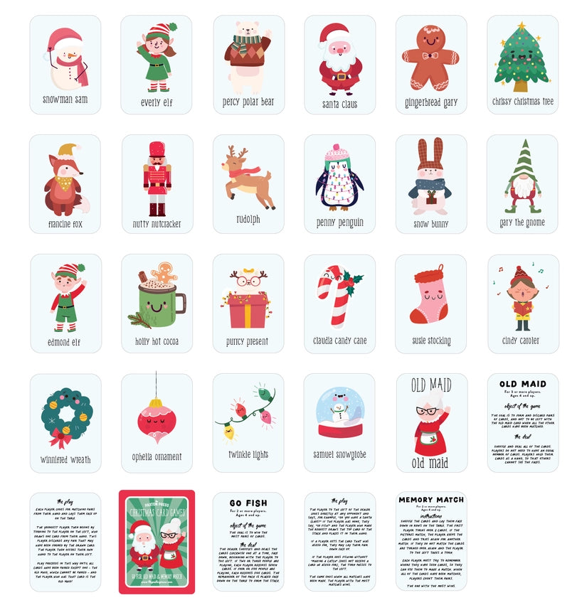 Christmas Jumbo Playing Card Deck (3 Games in 1)