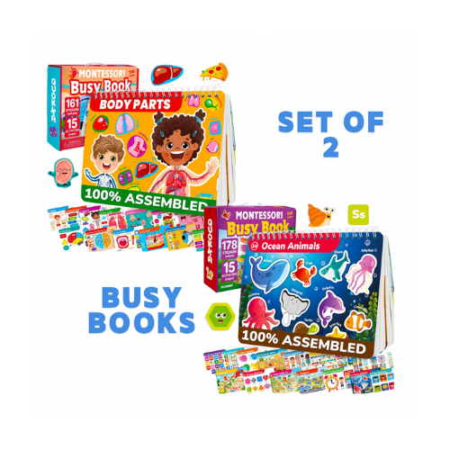 Set of 2 Montessori Busy Book