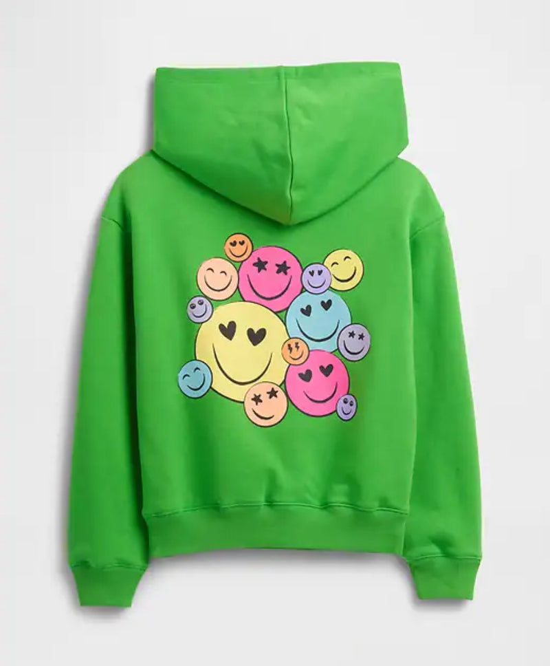 걸스 기모 릴렉스 핏 후디 (그린)