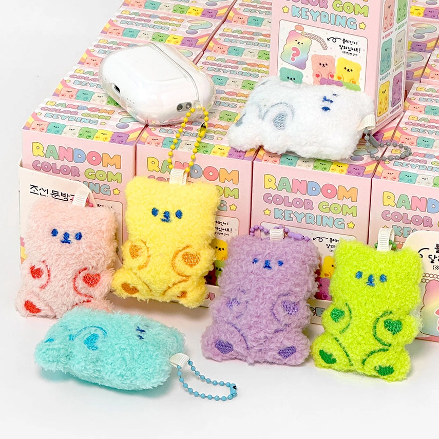 Pastel Color Bear Key Ring (Random)