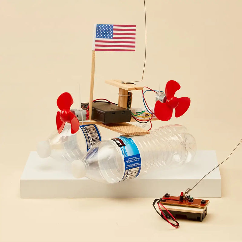 Radio-Controlled Boat Diy Kit, Educational Stem Toy For Kids