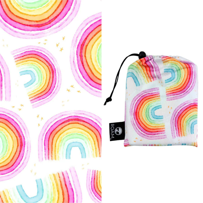 Kids UPF50+ Hooded Sunscreen Towel (Rainbows)