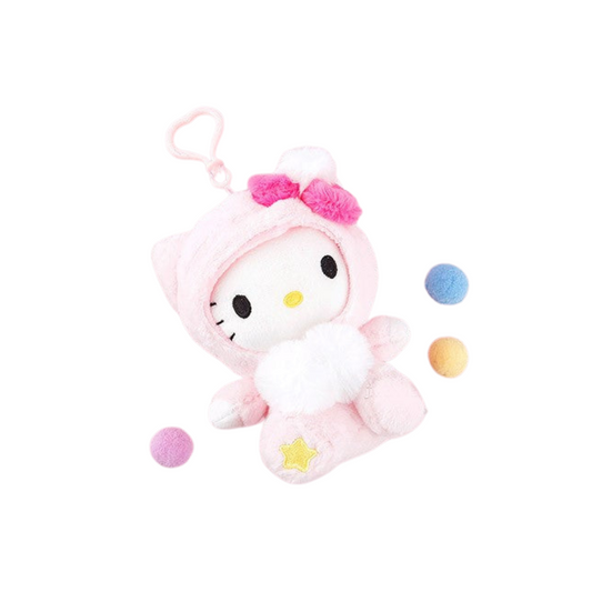 Sanrio Fluffy Toy Key Ring, Bag Charm - 5 Styles