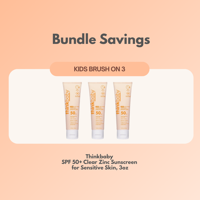 TB Clear Zinc Sunscreen Sensitive Skin Spf 50 3 oz x3