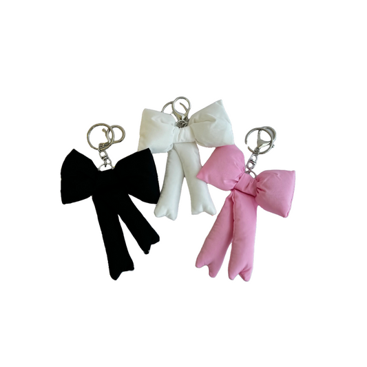 Puff Ribbon Bag Charm - 3 Colors