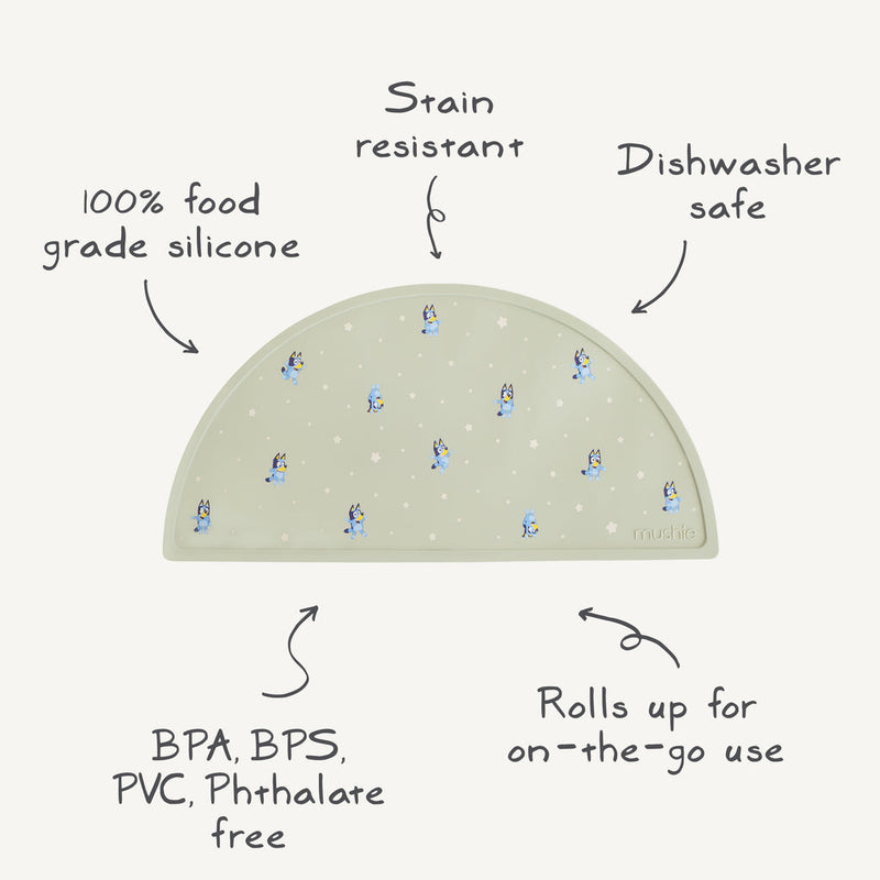 Bluey x Mushie Silicone Placemat