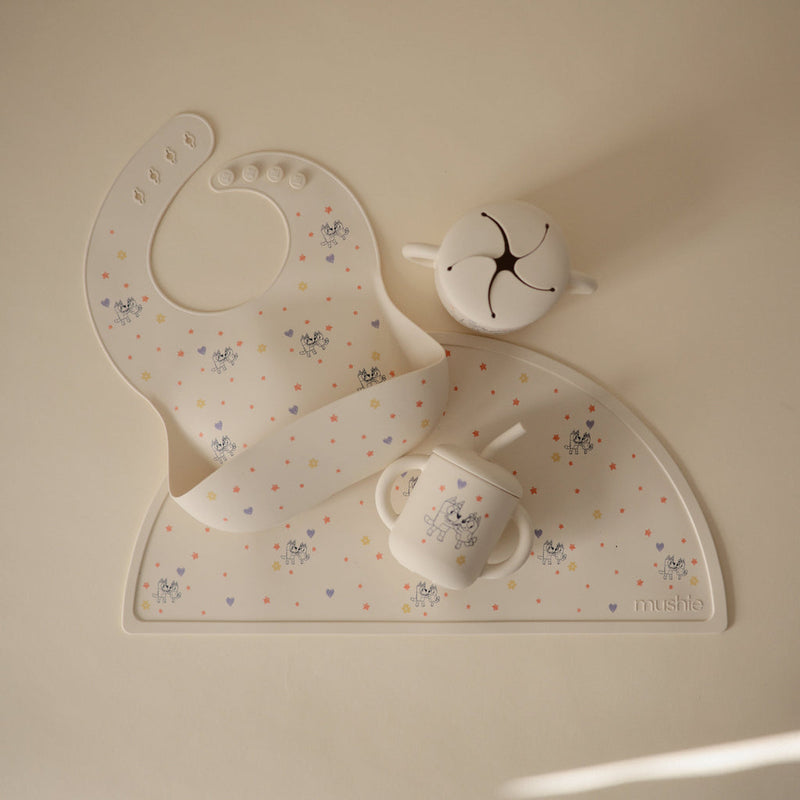 Bluey x Mushie Silicone Baby Bib