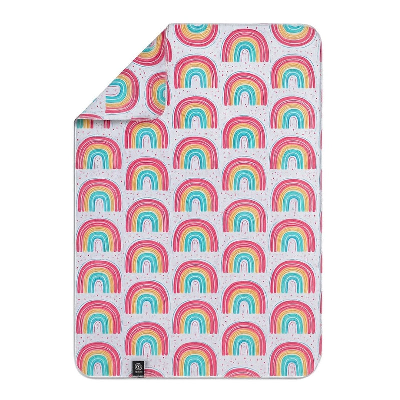 Kids UPF50+ Hooded Sunscreen Towel (Rainbows)