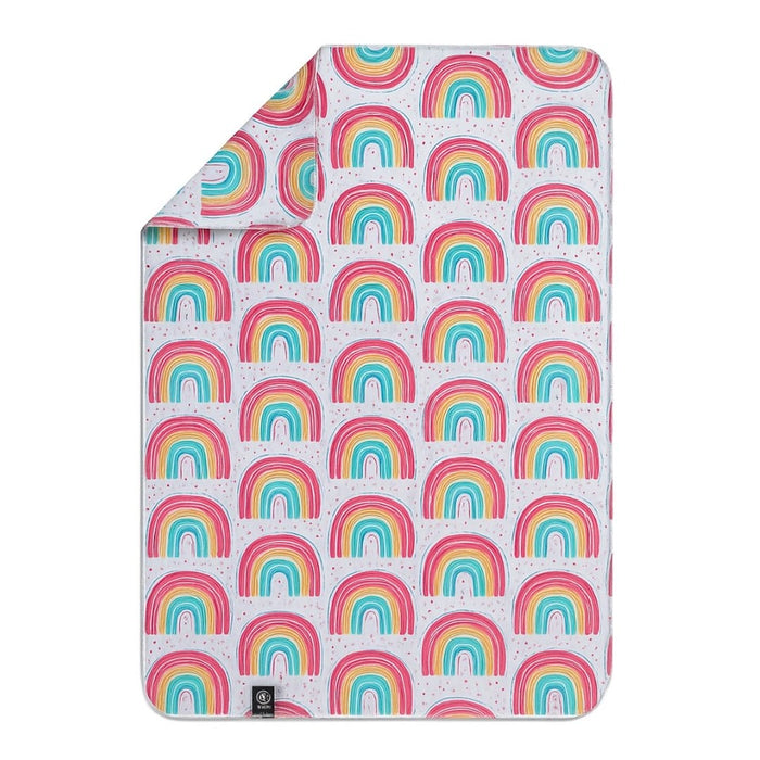 Kids UPF50+ Hooded Sunscreen Towel (Rainbows)