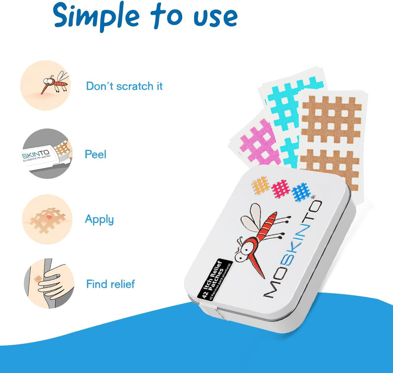 Moskinto 42ct : The Original Itch Relief Patch 모스킨토 틴