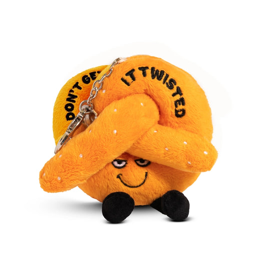 Punchkins Don't Get It Twisted Plush Pretzel Bag Charm