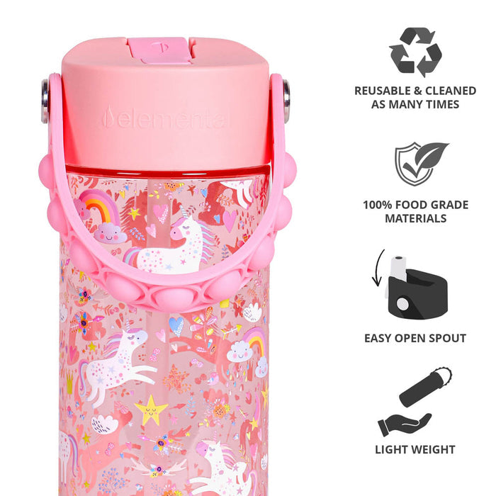 18oz Splash Pop Bottle -Unicorn
