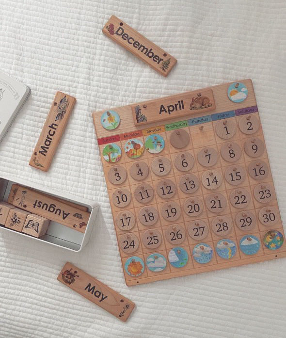 Wooden Calendar w/ Stand