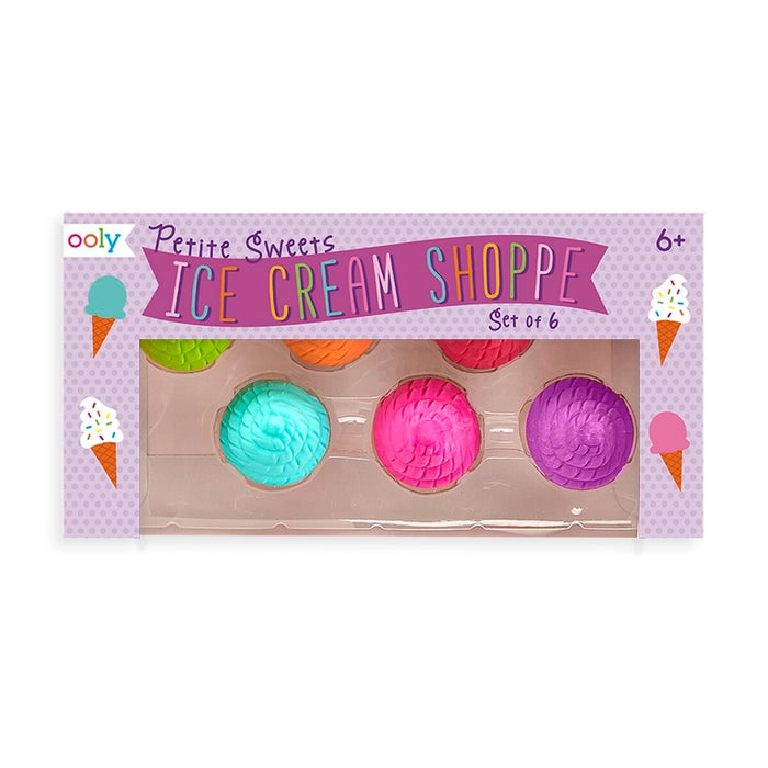 Petite Sweets Ice Cream Shoppe Erasers - Set of 6