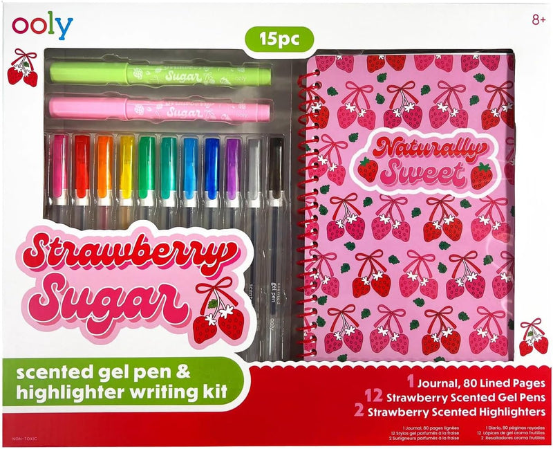 Strawberry Sugar Gel Pen & Highlighter Writing Kit