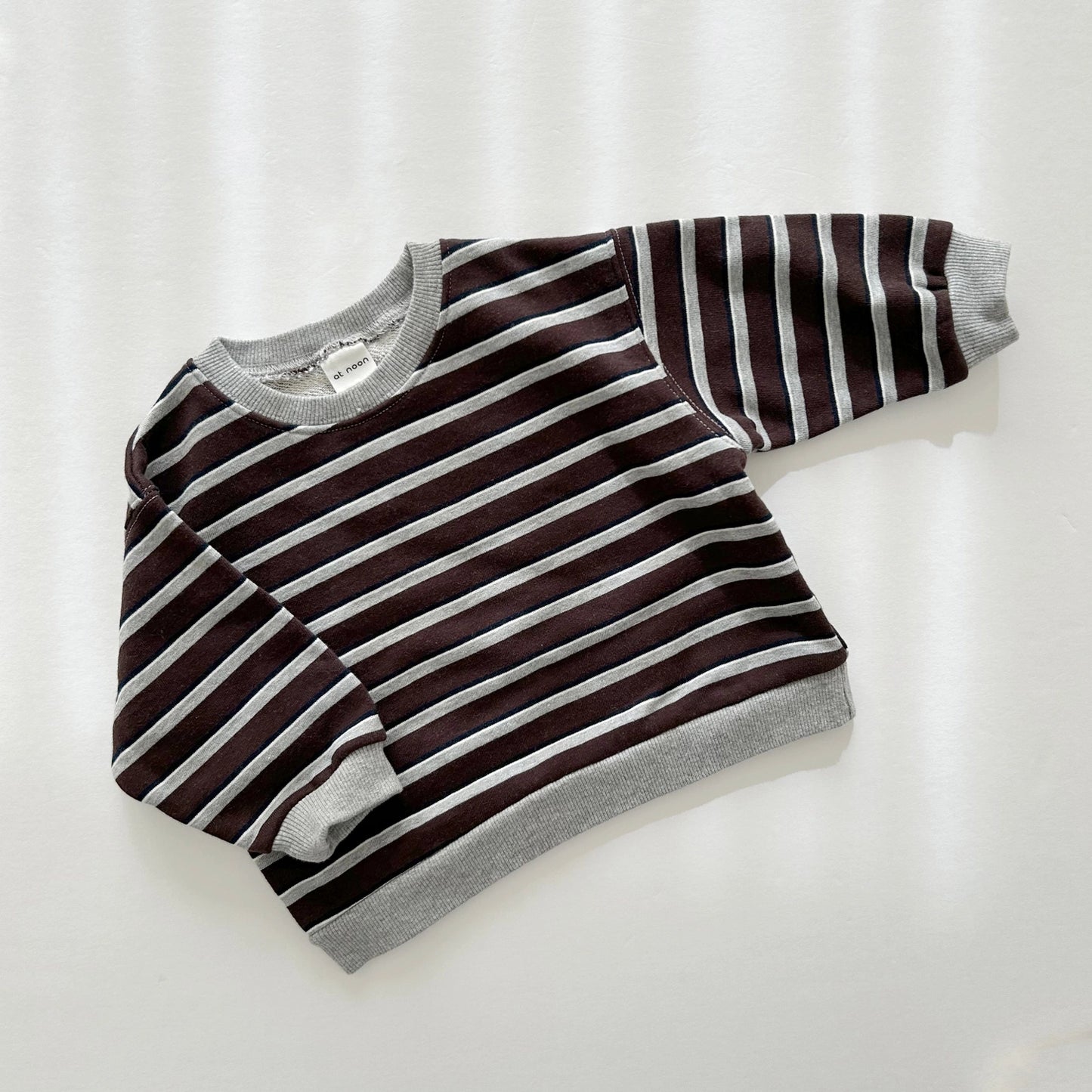 French Terry Cotton Stripe Sweatshirt (3 Colors)