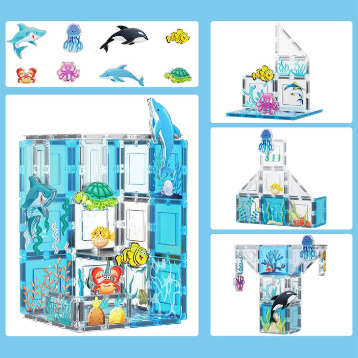 Magnetic Blocks Aquarium Marine Theme Set (52pcs)